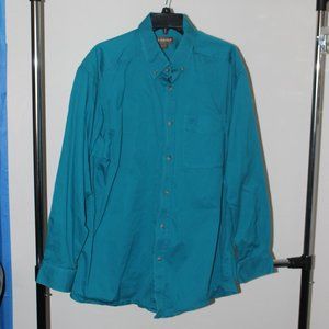 Men's Ariat teal long-sleeve shirt